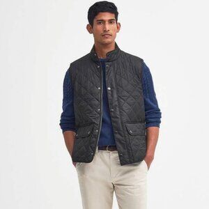 Barbour Lowerdale Gilet Diamond Quilted Men's Vest Black XL